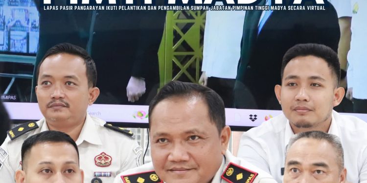 Lapas Pasir Pangarayan Ikuti Pelantikan dan Pengambilan Sumpah Jabatan Pimpinan Tinggi Madya Secara Virtual