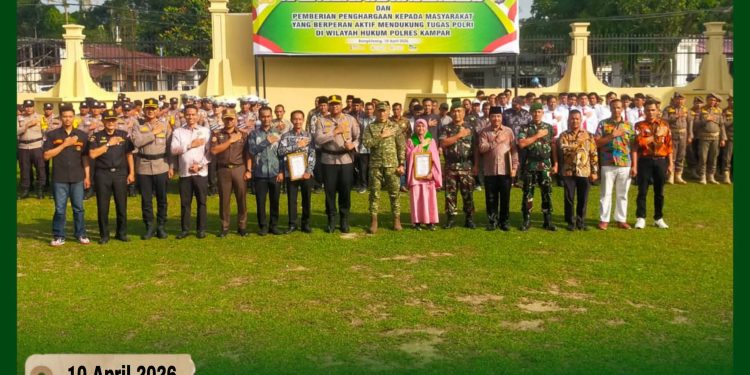 Perkuat Sinergitas, Danramil 01/Bkn Hadiri Gelar Apel Akbar Sabuk Kamtibmas 2026