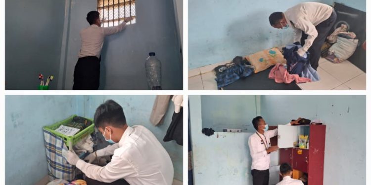 LPKA Kelas II Pekanbaru Kembali Melaksanakan Razia Rutin Dalam Rangka Menjaga Keamanan dan Ketertiban.