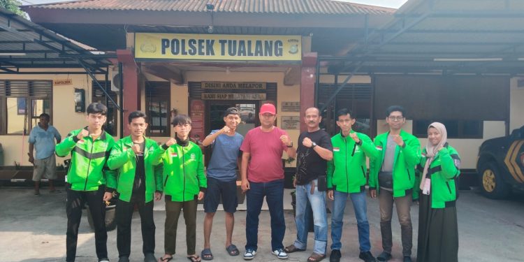 Komunitas Ojek Online Kuantar Perawang Apresiasi Kinerja Polsek Tualang Ungkap Kasus Curas