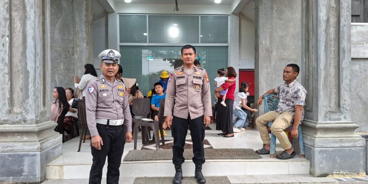 Polsek Jajaran Polres Kuansing Amankan Ibadah Paskah 2026, Situasi Aman dan Kondusif
