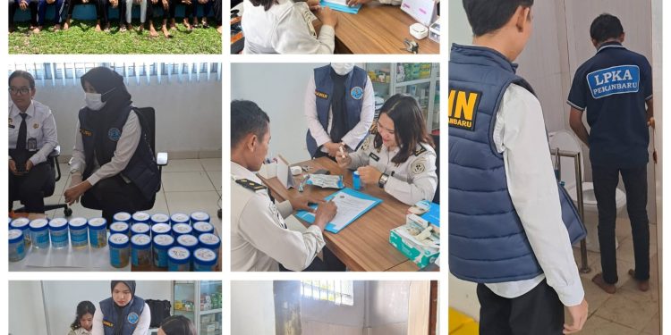 LPKA Kelas II Pekanbaru Gelar Tes Urine Bersama BNN Kota Pekanbaru dalam Rangka Hari Bakti Pemasyarakatan ke-62