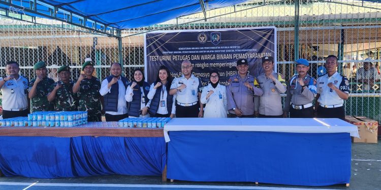 Perkuat Komitmen “Say No to Drugs”, Lapas Pekanbaru Gelar Tes Urine Massal Bersama TNI, Polri, dan BNN