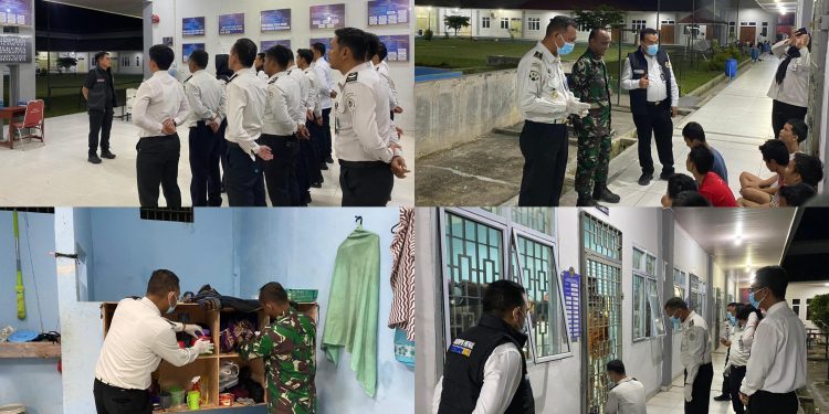 Razia Blok Hunian LPKA Pekanbaru, Wujudkan Komitmen Pelayanan Prima di Hari Bhakti Pemasyarakatan ke-62