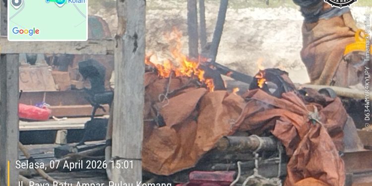Polsek Kuantan Tengah Bersama Sat Reskrim Polres Kuansing Tertibkan Aktivitas PETI