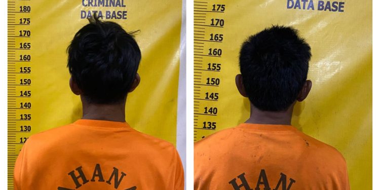 Polsek Singingi Hilir Amankan Dua Pelaku PETI di Desa Petai