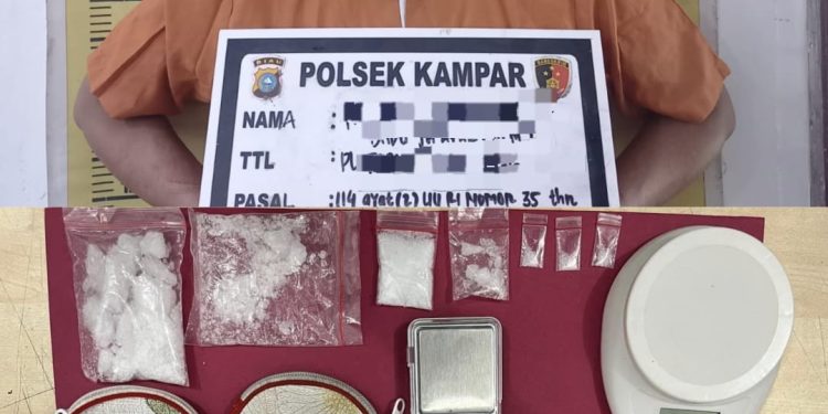 Polsek Kampar Ungkap Jaringan Pengedar Shabu, Tersangka Residivis Diringkus Setelah Pengejaran
