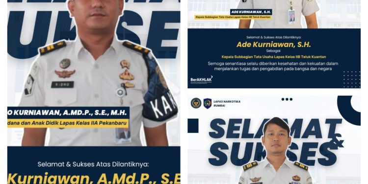 Keluarga Besar Lapas Narkotika Rumbai Ucapkan Selamat atas Pelantikan Sejumlah Pejabat Pemasyarakatan