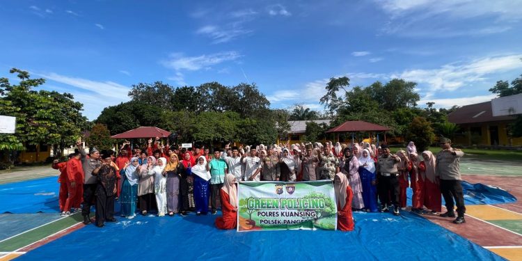 Polres Kuansing Dukung Program Green Policing, Edukasi Pelajar Cinta Lingkungan dan Bahaya Narkoba di Pangean