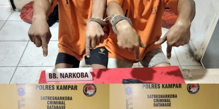 Satresnarkoba Polres Kampar Tangkap Empat Pelaku Narkoba di Kecamatan Tambang
