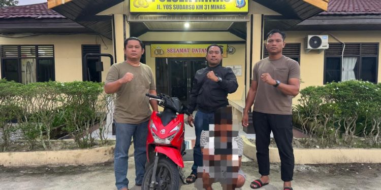 Polsek Minas Ringkus Pelaku Pencurian Motor dan HP di Pondok Kebun, Pelaku Sempat Kabur ke Solok