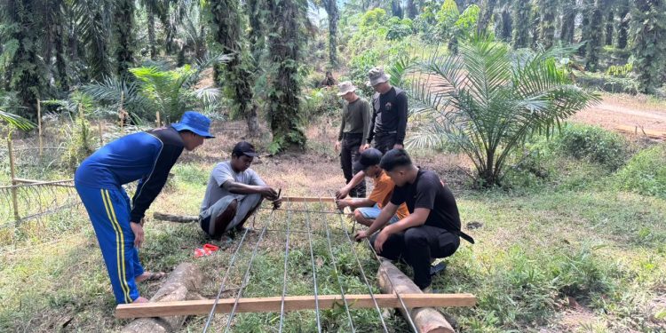 Polres Kuansing Mulai Pembangunan Jembatan Merah Putih Presisi di Sungai Kuning, Kapolres: Kepedulian untuk Akses Masyarakat