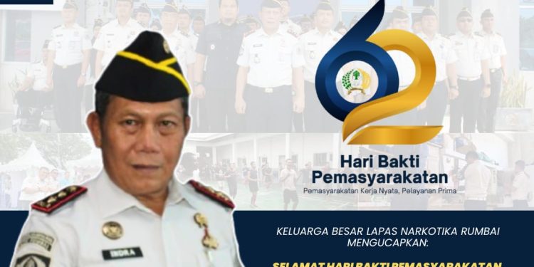 Keluarga Besar Lapas Narkotika Rumbai Peringati Hari Bakti Pemasyarakatan ke-62