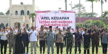 Tabuh Genderang Perang Lawan Narkoba, Pemkab dan Polres Siak Bersinergi Kukuhkan Satgas Anti Narkoba Tahun 2026