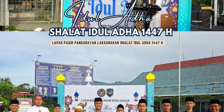 Lapas Pasir Pangarayan Laksanakan Shalat Idul Adha 1447 H di Lapangan Lapas