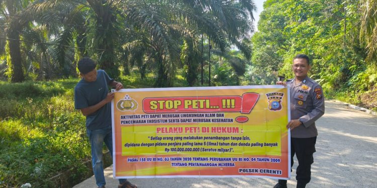 Polsek Jajaran Polres Kuansing Gencarkan Sosialisasi Larangan PETI ke Masyarakat