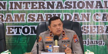 Wakapolda Riau Pimpin Konferensi Pers Pengungkapan 27 Kg Sabu Jaringan Internasional di Polres Meranti