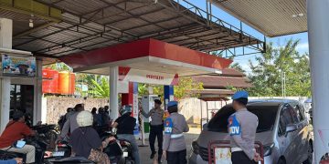 Cegah Kemacetan Dan Penyimpangan BBM, Polres Inhu Masifkan Patroli Ke SPBU