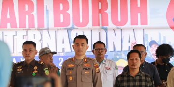May Day 2026 di Kuansing Berlangsung Kondusif, Kapolres Tegaskan Komitmen Kawal Aspirasi Buruh