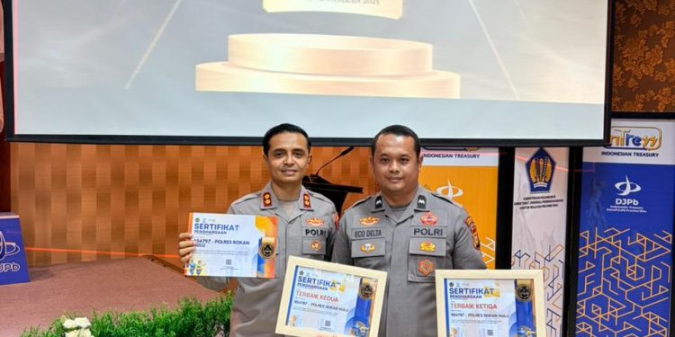 Polres Rokan Hulu Borong Tiga Penghargaan Treasury Awards 2025, Bukti Kinerja Anggaran Berprestasi