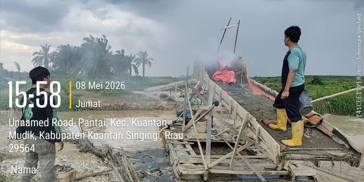 Polsek Kuantan Mudik Tertibkan Aktivitas PETI di Desa Pantai, Delapan Unit Peralatan Dimusnahkan