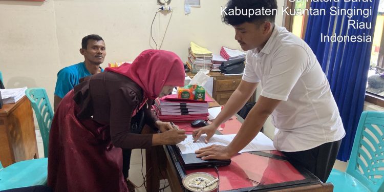 POLSEK KUANTAN MUDIK FASILITASI RESTORATIVE JUSTICE (RJ) KASUS PENCURIAN KELAPA SAWIT