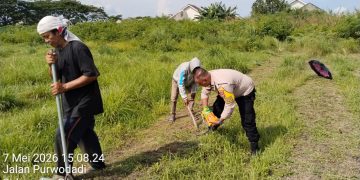 Polresta Pekanbaru Dukung Ketahanan Pangan Nasional, Bhabinkamtibmas Polsek Binawidya Monitoring Lahan Jagung Warga