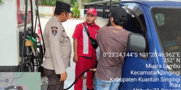 Antisipasi Penyalahgunaan BBM, Polsek Jajaran Polres Kuansing Intensifkan Patroli dan Pengamanan SPBU
