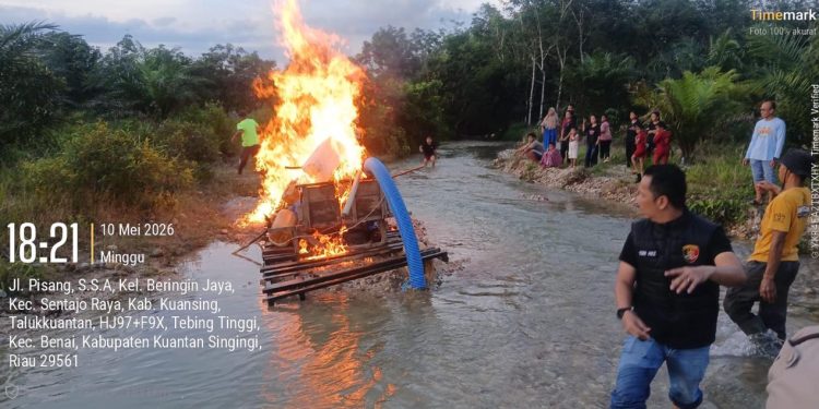 Polsek Benai Laksanakan Penindakan PETI di Kelurahan Beringin Jaya