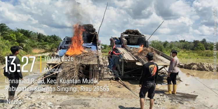 Polsek Kuantan Mudik Tertibkan Aktivitas Peti dan Lakukan Pengecekan Lokasi Galian C di Wilayah Hukum Polsek Kuantan Mudik