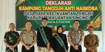 Polres Kuansing Gelar Deklarasi Kampung Tangguh Anti Narkoba di Desa Jake