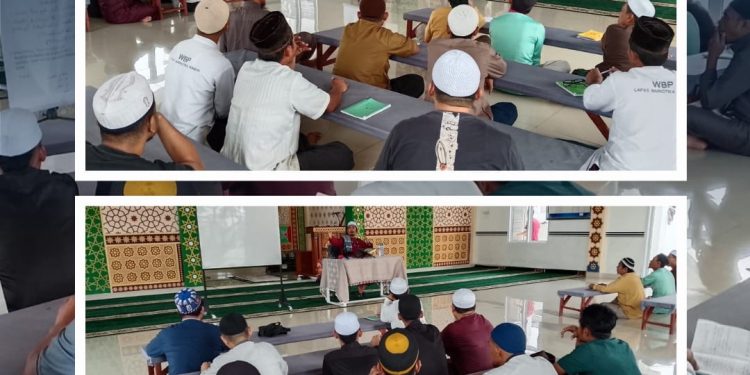 Santri WBP Perdalam Ilmu Fiqih di Masjid At-Taubah Lapas Narkotika Rumbai