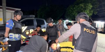 Tim RAGA Polres Kuansing, Jaga Situasi Kamtibmas, Kota Taluk Kuantan Tetap Aman 