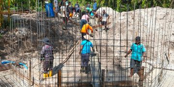 Progres Pembangunan Jembatan Merah Putih Presisi di Sungai Kuning Capai 80 Persen