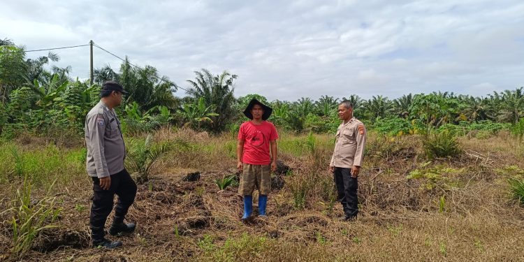WUJUDKAN SWASEMBADA PANGAN, POLSEK TAPUNG CEK LAHAN UNTUK TANAM JAGUNG PIPIL