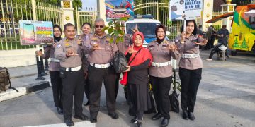 Polisi Menyapa di CFD Pekanbaru, Ditlantas Polda Riau Tebar Edukasi Keselamatan dan Semangat Green Policing