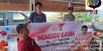 Melalui Program Minggu Kasih, Polsek Pangean Pererat Kedekatan dengan Masyarakat Desa Sako
