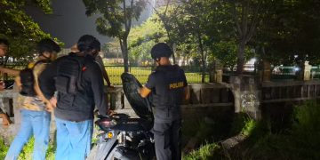 Polres Kampar Kuatkan Patroli Malam – Tim Raga Res Amankan Beberapa Titik Keramaian Di Bangkinang