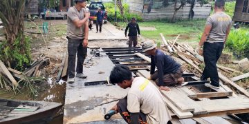 Pembangunan Jembatan Presisi Tahap II di Ransang Kecamatan Pelalawan Capai 65 Persen, Akses Dusun II-III Segera Lancar