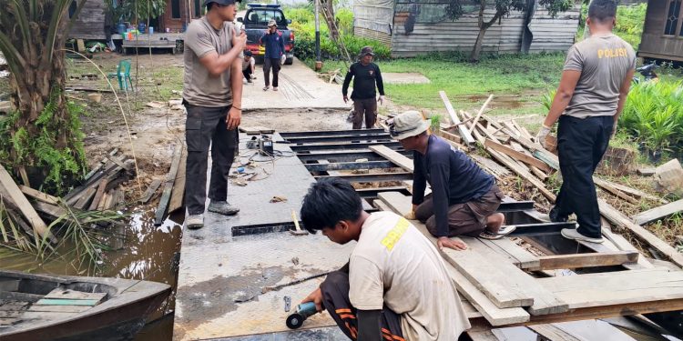 Pembangunan Jembatan Presisi Tahap II di Ransang Kecamatan Pelalawan Capai 65 Persen, Akses Dusun II-III Segera Lancar