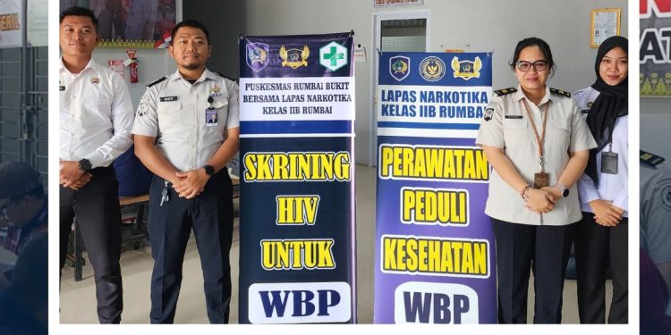 Deteksi Dini dan Cegah Penularan, Lapas Narkotika Rumbai Gandeng Puskesmas Rumbai Bukit Dan PKBI Gelar Pemeriksaan HIV dan Sifilis