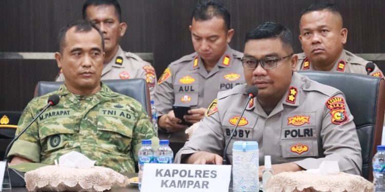 Polres Kampar Rakor Siapkan Apel Akbar Karhutla