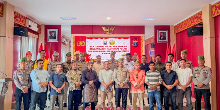 Perkuat Sinergi Jaga Kondusivitas, Polres Rokan Hulu Gelar Silaturahmi Sabuk Kamtibmas