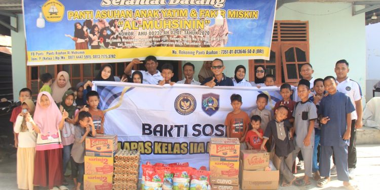 Wujud Nyata Kepedulian Sosial, Lapas Pekanbaru Gelar Bansos di Panti Asuhan Al-Muhsinin