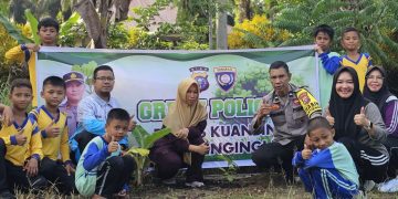 Polsek Singingi Hilir Gelar Program Green Policing dan Gerakan Gen Z Cinta Lingkungan di SDN 004 Tanjung Pauh