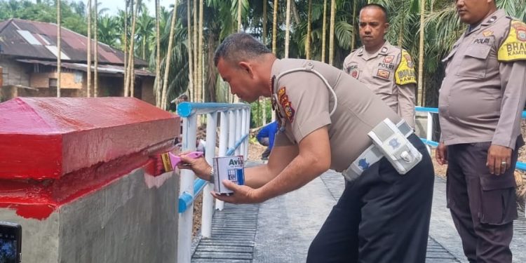 Jembatan Merah Putih Presisi di Sentajo Raya Rampung 100 Persen, Kapolres Kuansing: Kepedulian Polri untuk Masyarakat