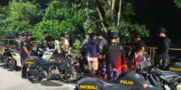 TIM RAGA RES KAMPAR PATROLI MALAM – AMANKAN 6 TITIK STRATEGIS DI BANGKINANG, SITUASI STABIL