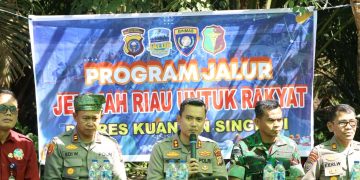 Kapolres Kuansing Pimpin Program Jalur Jelajah Riau untuk Rakyat di Desa Kampung Tengah