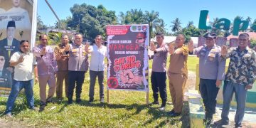 Perkuat Kampung Tangguh Anti Narkoba, Polres Rokan Hulu Gencarkan Sosialisasi P4GN dan Pasang Baliho Layanan Pengaduan di Rambah Hilir