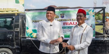 Polda Riau Sembelih 195 Hewan Kurban, Daging Disalurkan hingga Pelosok Desa